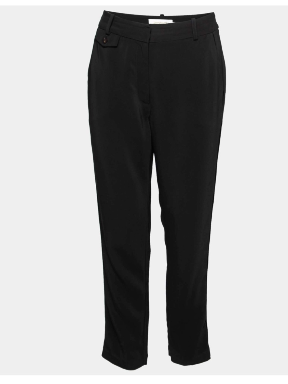 Zimmermann Black Crepe Velvet Trim Detail Tapered Trousers